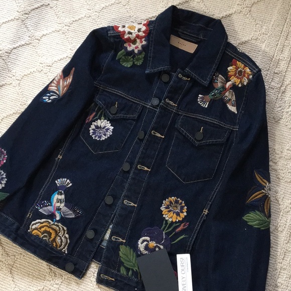 [BLANKNYC] embroidered denim jacket SIZE XS - Picture 3 of 15